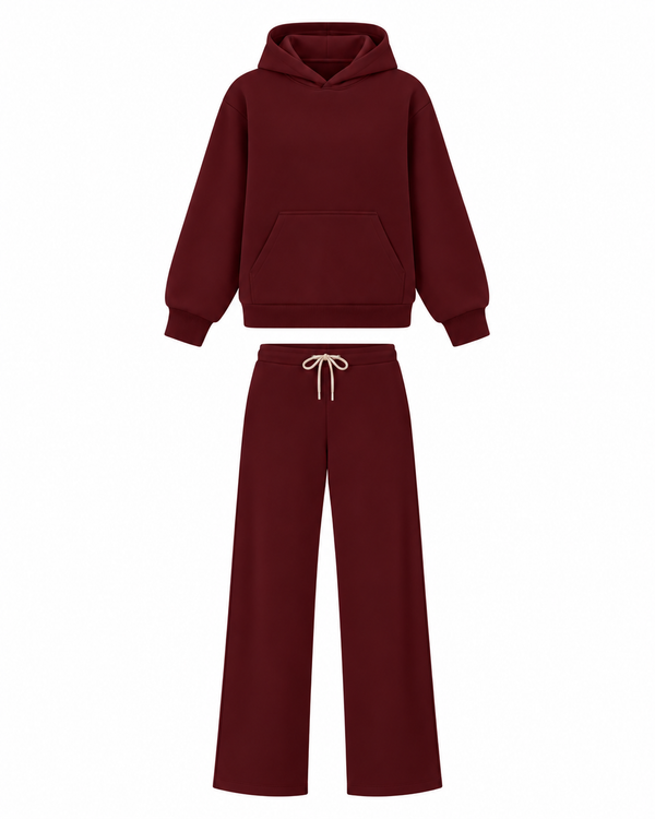 Pre-Order | Lena Hoodie & Tina Sweatpants — Burgundy